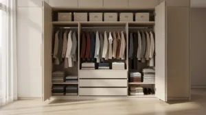 trier vêtements penderie